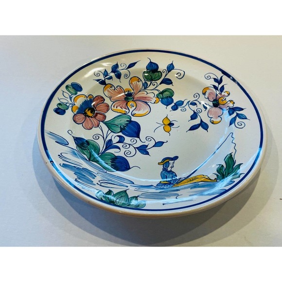 Colonial Williamsburg Delft Polychrome Chinoiserie 13" Round Platter - Picture 4 of 12